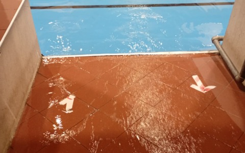 Un temporale colpisce l’Adda Martesana: il centro sportivo di viale della Vittoria sott’acqua