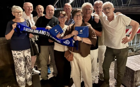 Un 70enne di Aosta in bicicletta da Aosta a Masate per festeggiare il “doblete” dell’Inter
